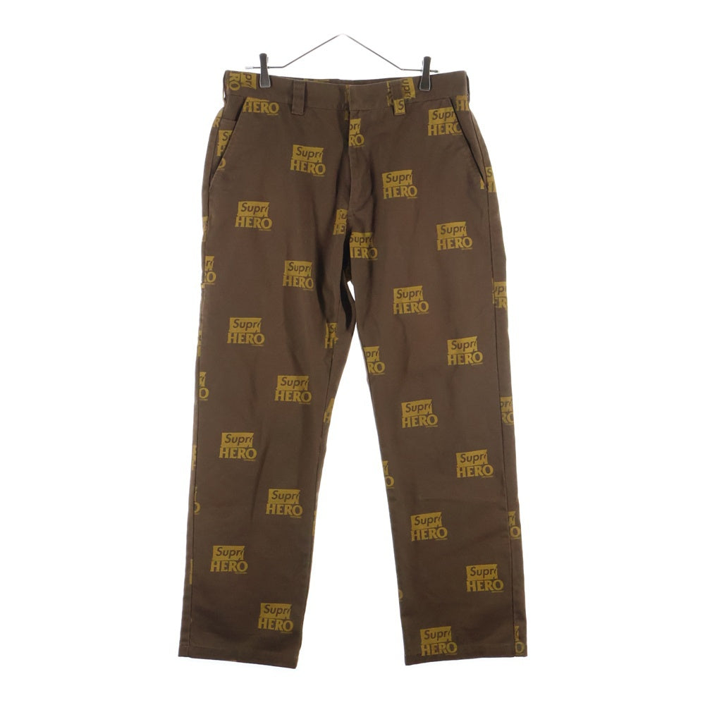 SUPREME(シュプリーム) 22SS ANTIHERO Work Pant アンタイヒーロー 総柄ワークパンツ ブラウン