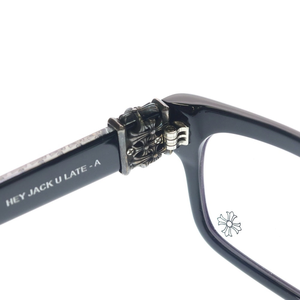 CHROME HEARTS(クロムハーツ) HEY JACK U LATE-A セメタリークロステンプルウェリントンサングラス 眼鏡 ブラック