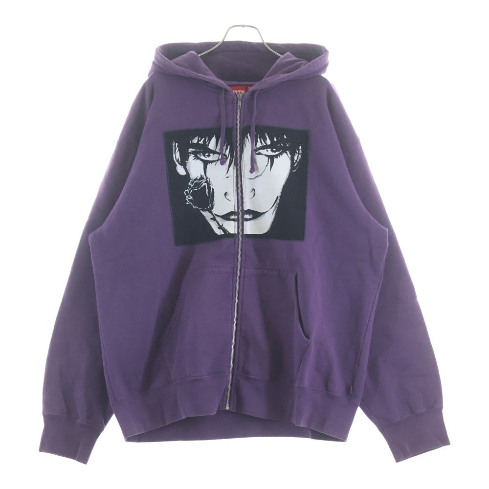 SUPREME(シュプリーム) 21AW The Crow Zip Up Hooded Sweatshirt クロウ ジップアップスウェットパーカー パープル