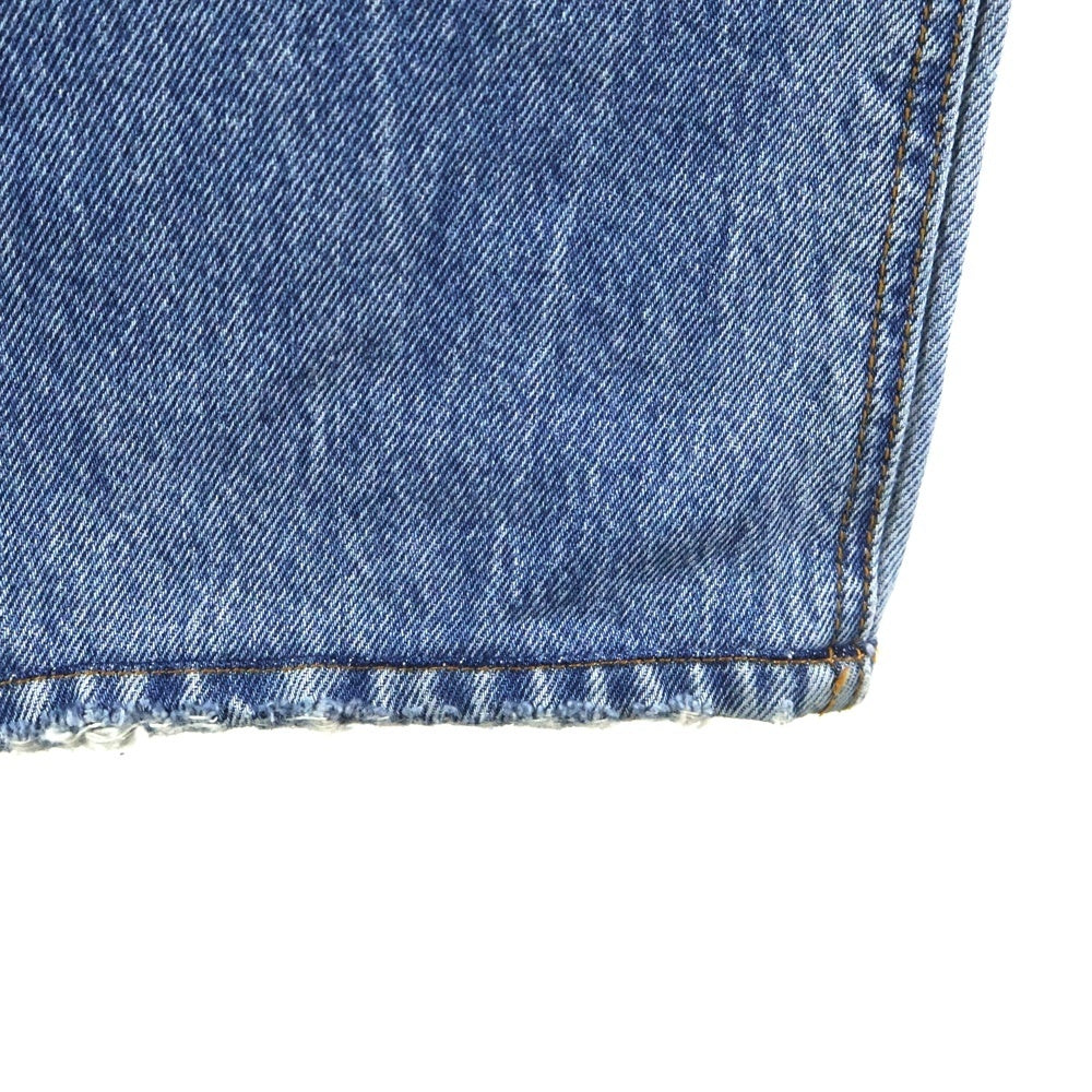 ALEXANDER WANG(アレキサンダーワン) Puff Logo Straight Leg Jean ストレートジーンズ デニムパンツ インディゴ