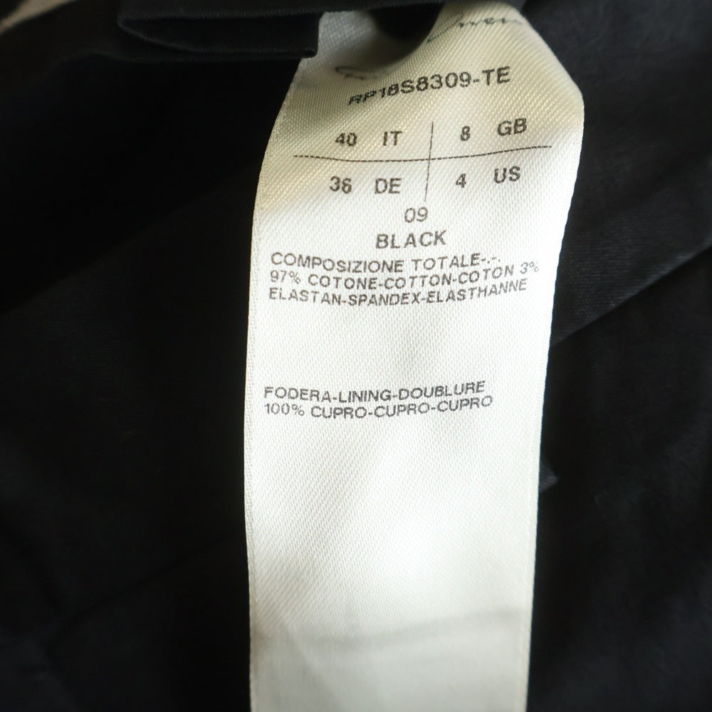 Rick Owens(リックオウエンス) 18SS Dirt Pants ストレートパンツ ブラック RP18S8309-TE
