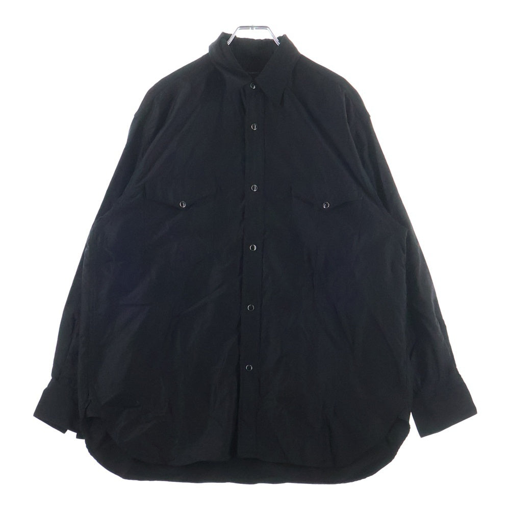 COMOLI(コモリ) 25SS コットンウエスタンシャツ ブラック D01-02002