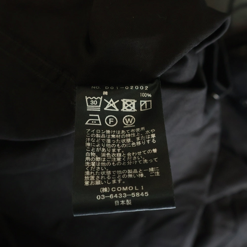 COMOLI(コモリ) 25SS コットンウエスタンシャツ ブラック D01-02002