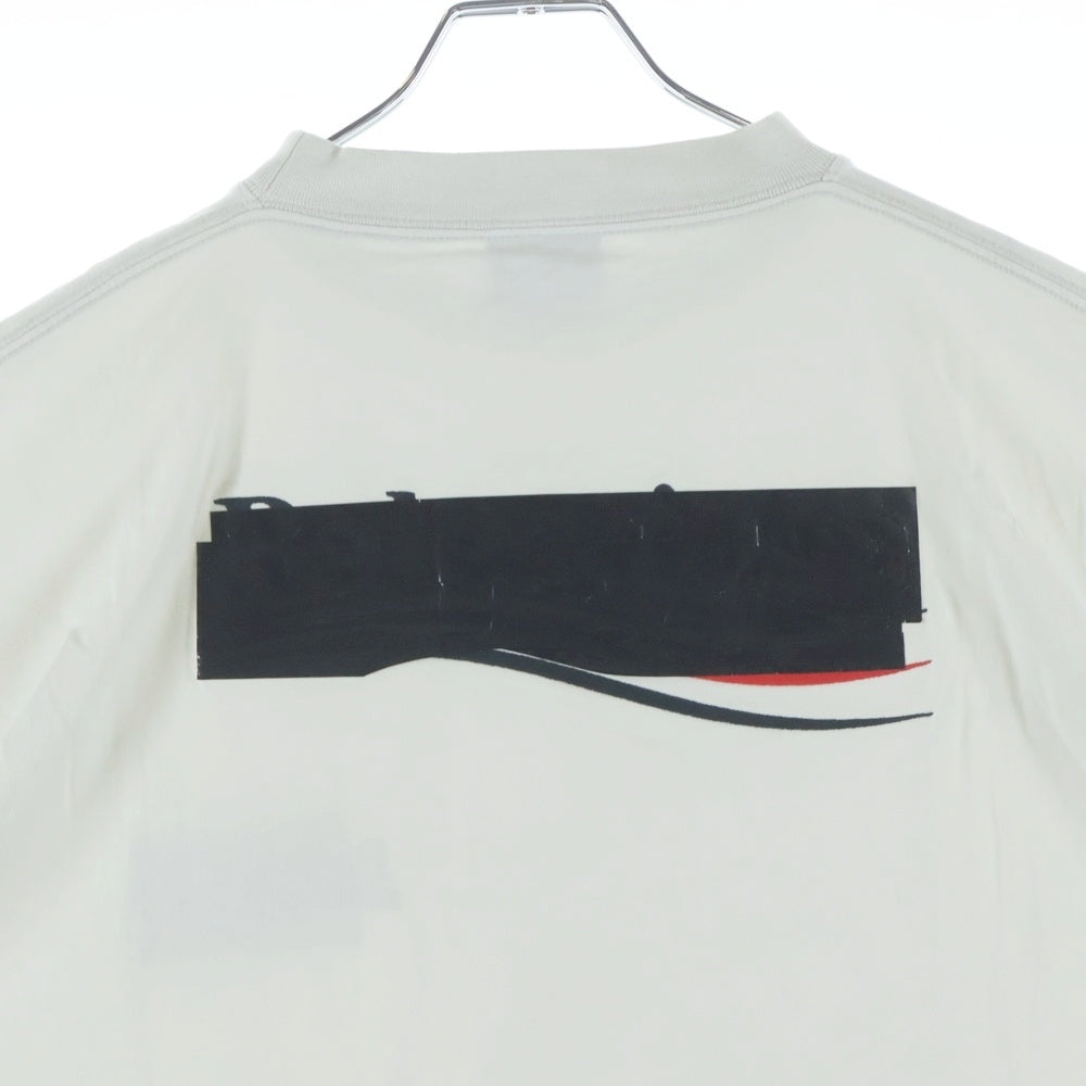 BALENCIAGA(バレンシアガ) Logo Embroidery Taped T-Shirt 712398 TNVG1 テープキャンペーンロゴ 半袖Tシャツ ホワイト