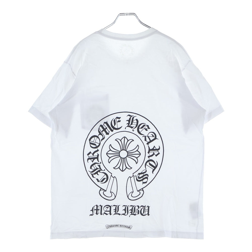 CHROME HEARTS(クロムハーツ) CH T-SHIRT LTD MALIBU マリブ限定 バックホースシュープリント 半袖Tシャツ ホワイト