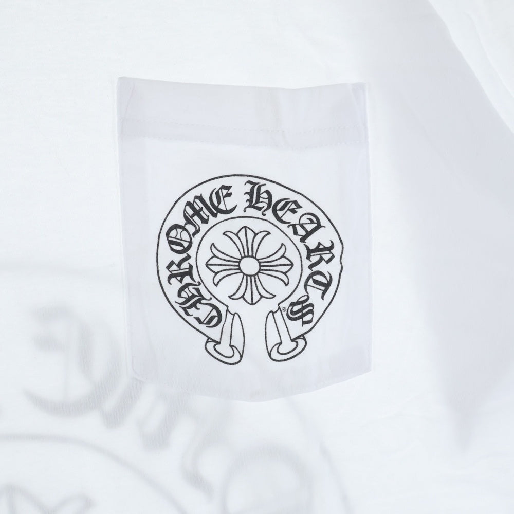 CHROME HEARTS(クロムハーツ) CH T-SHIRT LTD MALIBU マリブ限定 バックホースシュープリント 半袖Tシャツ ホワイト