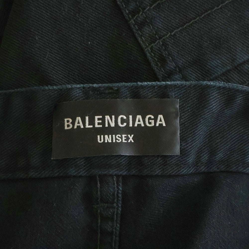 BALENCIAGA(バレンシアガ) 23AW ソフトレフトハンド ワイドカーゴデニムパンツ ブラック 767971 TNW1
