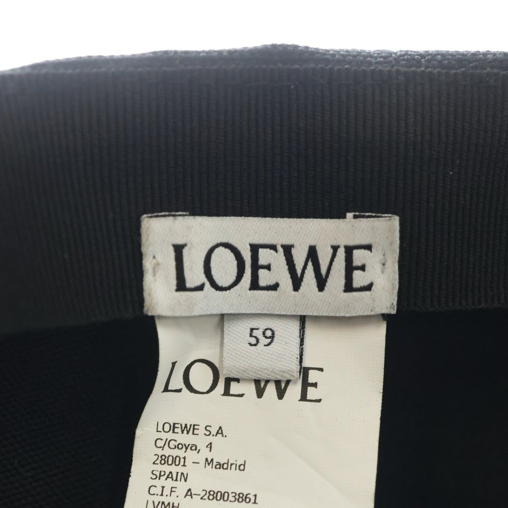 LOEWE(ロエベ) Cap アナグラムロゴパッチ キャップ 帽子 ブラック K820AA2X01 レディース