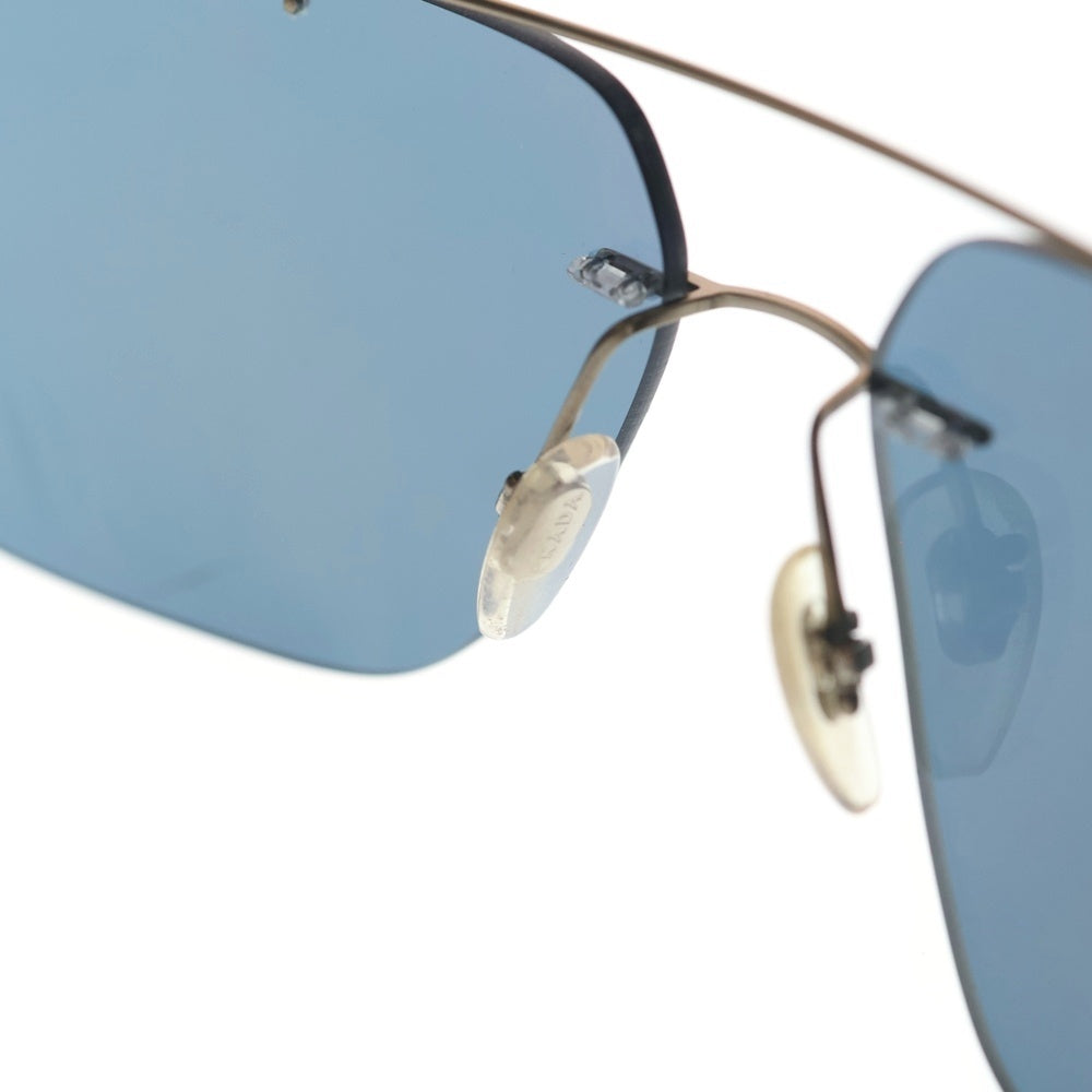 PRADA(プラダ) ティアドロップ アビエイターサングラス 眼鏡 アイウェア シルバー ROU-2D2