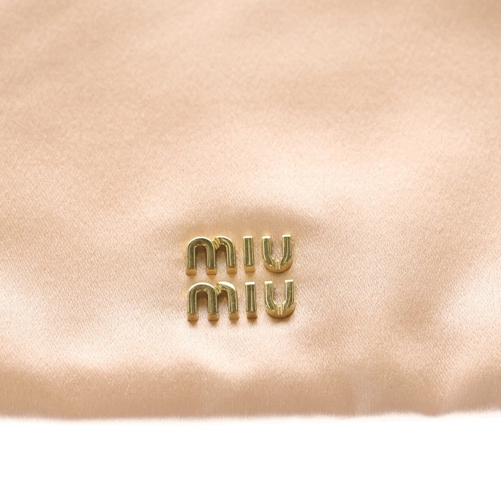 miumiu(ミュウミュウ) RASO シルク混 巾着バッグ ピンク 5NG010 レディース