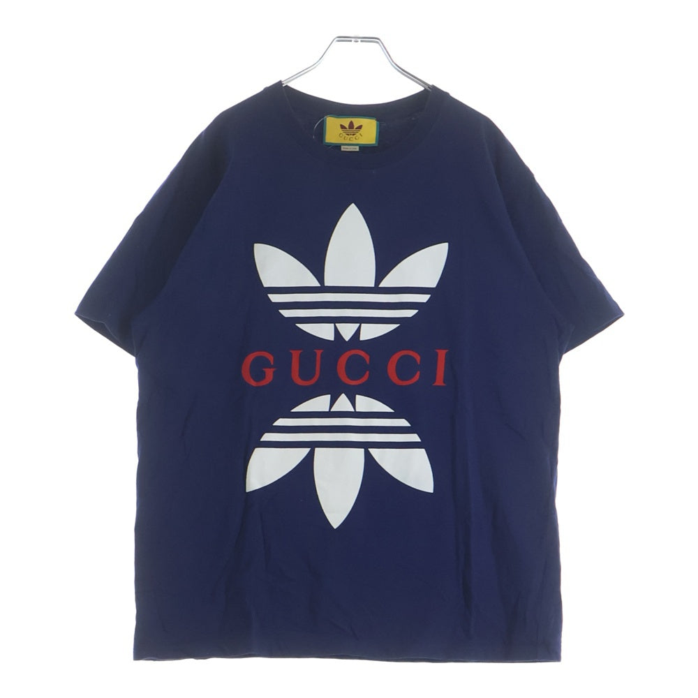 GUCCI(グッチ) adidas T-Shirt アディダス 半袖Tシャツ ネイビー 