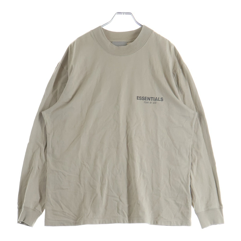 FEAR OF GOD ESSENTIALS(フィアオブゴッド エッセンシャルズ) L/S T-SHIRT リフレクターロゴ 長袖Tシャツ ロンT ベージュ