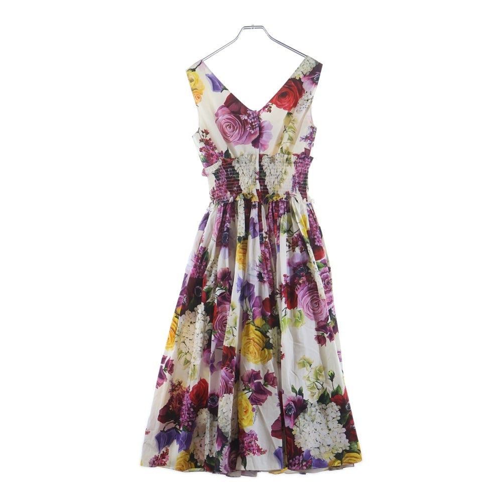 DOLCE & GABBANA(ドルチェアンドガッバーナ) フラワープリント ロング ワンピース マルチカラー レディース