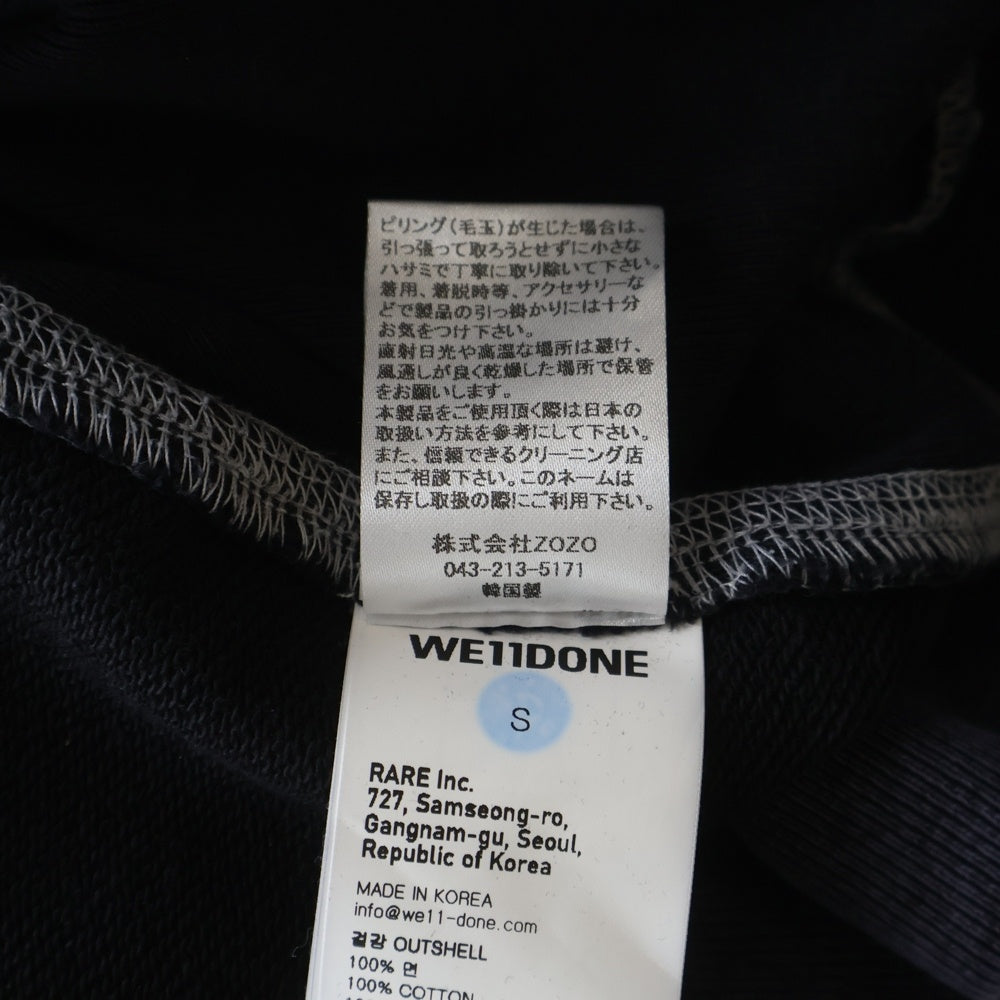 we11done(ウェルダン) スタッズロゴ クルーネックスウェットトレーナー WD-TS3-21-591-U ブラック