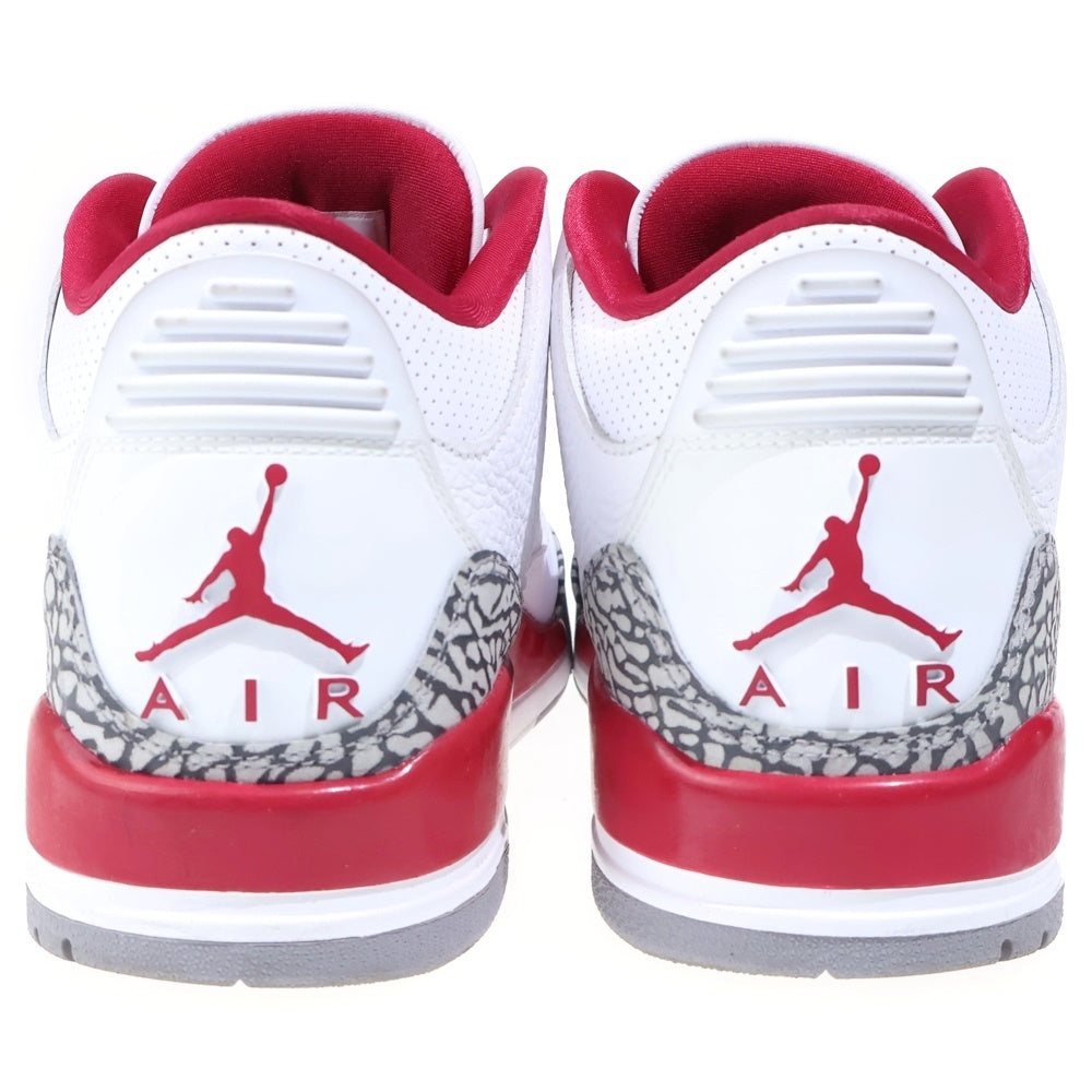 NIKE(ナイキ) AIR JORDAN3 CARDINAL RED CT8532-126 エアジョーダン3 カーディナルレッド ハイカットスニーカー ホワイト/レッド US10/28.0cm