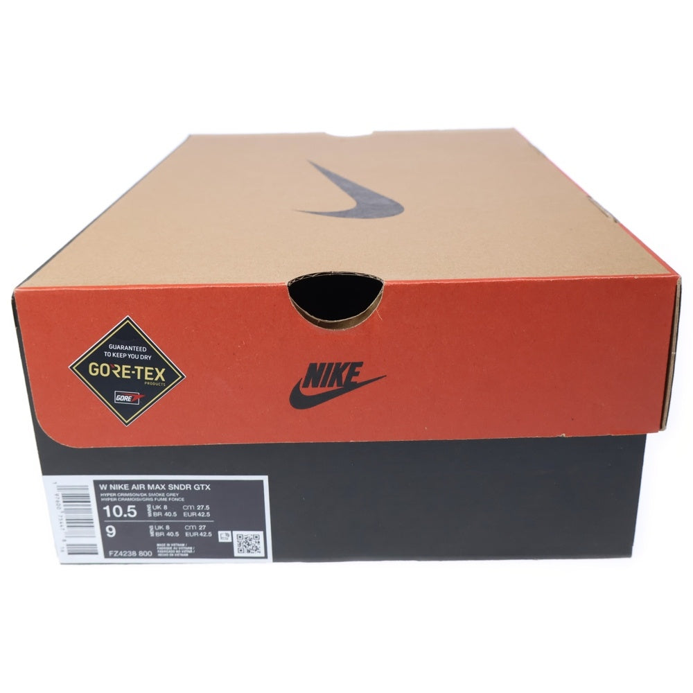NIKE(ナイキ) W AIR MAX SNDR GTX HYPER CRIMSON DK SMOKE GREY-FIRE RED エアマックス ローカットスニーカー ゴアテックス ブラック/レッド US10.5/27.5cm