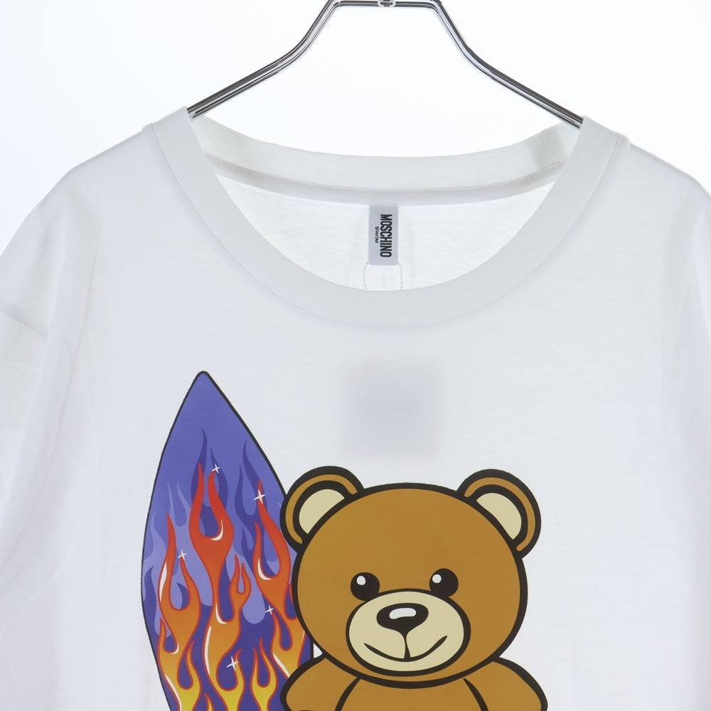 MOSCHINO(モスキーノ) Bear T-Shirt サーフィン ベアプリント 半袖Tシャツ ホワイト