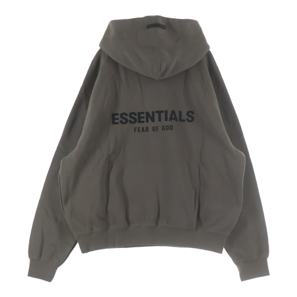 FEAR OF GOD ESSENTIALS(フィアオブゴッド エッセンシャルズ) HOODIE バックラバーロゴ プルオーバースウェットパーカー フーディー グレー