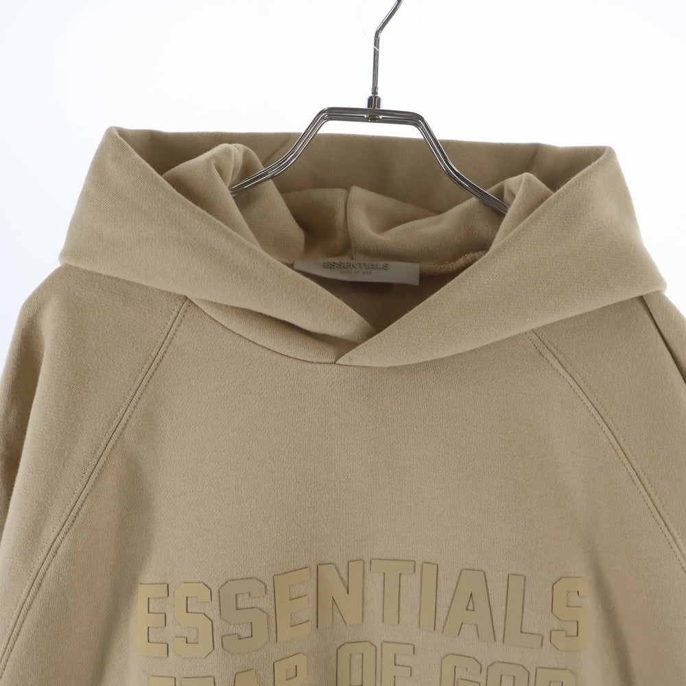FEAR OF GOD ESSENTIALS(フィアオブゴッド エッセンシャルズ) HOODIE ラバーロゴ プルオーバースウェットパーカー フーディー ベージュ