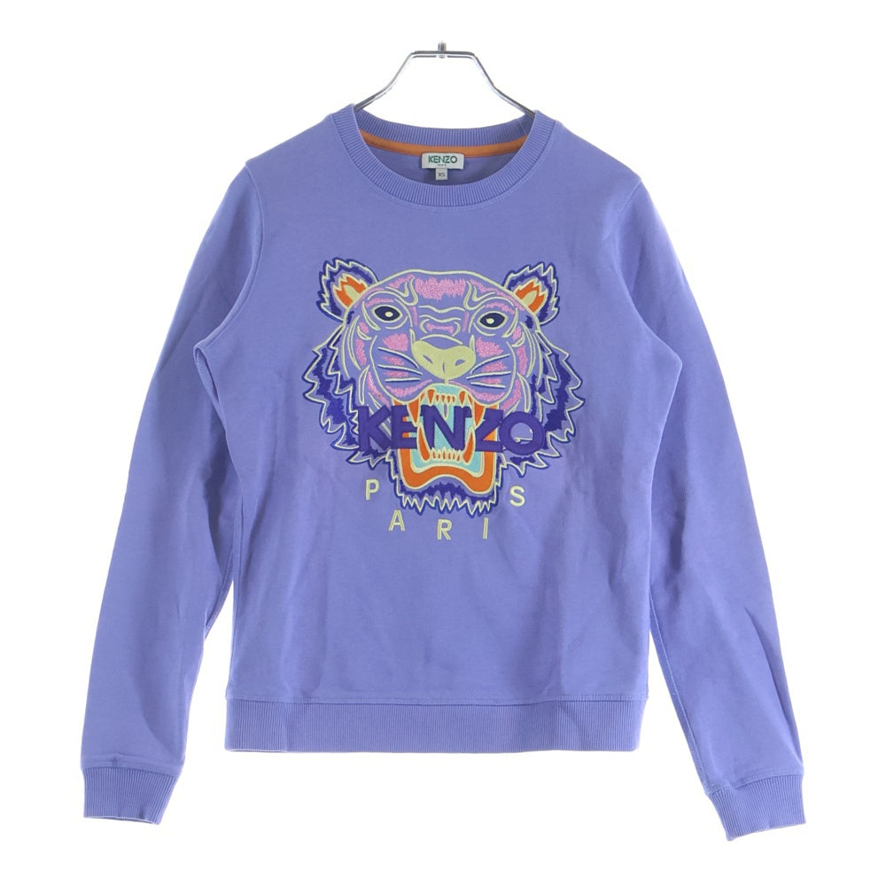 KENZO(ケンゾー) Sweatshirt タイガー刺繍 クルーネックスウェットトレーナー パープル FA52SW7054XA