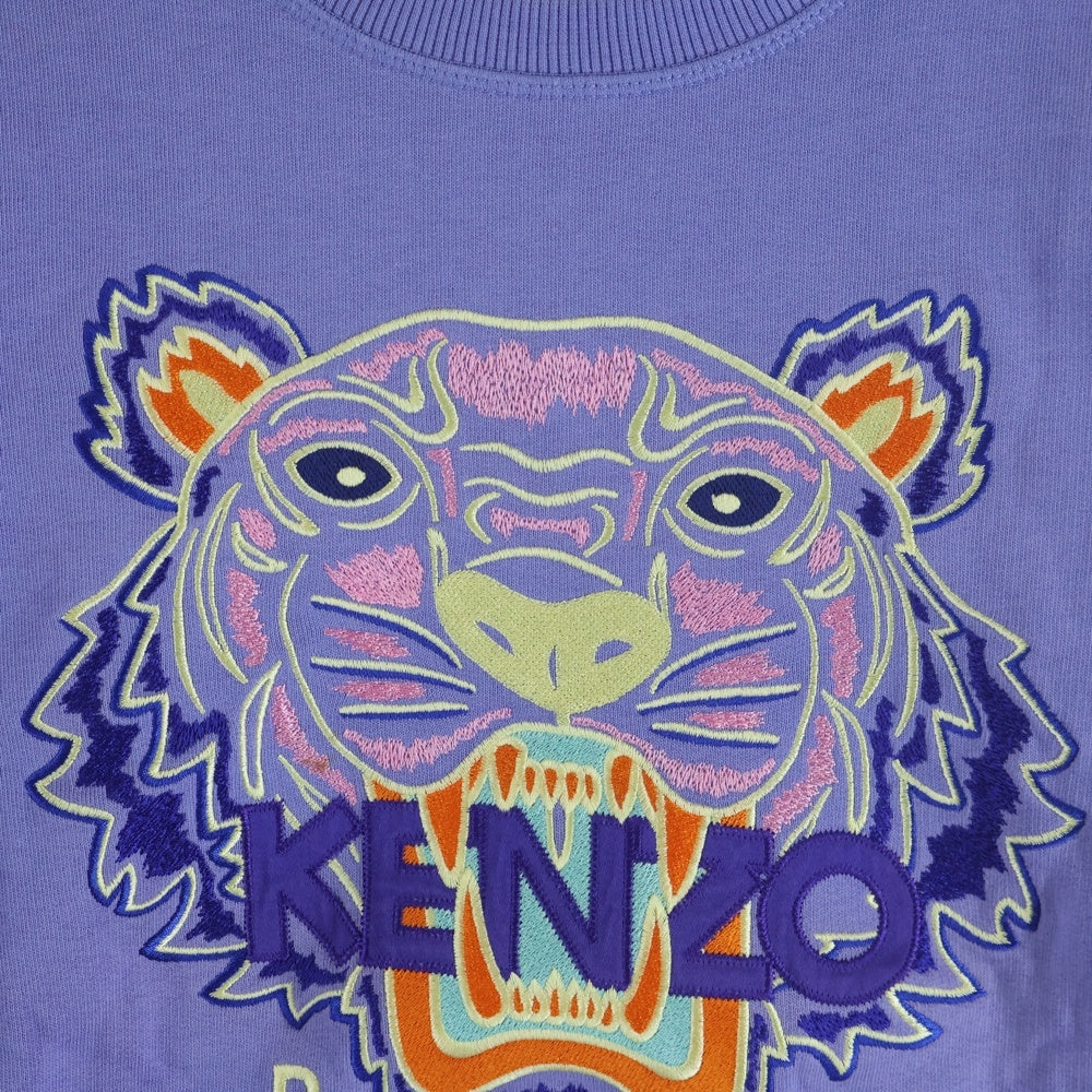 KENZO(ケンゾー) Sweatshirt タイガー刺繍 クルーネックスウェットトレーナー パープル FA52SW7054XA