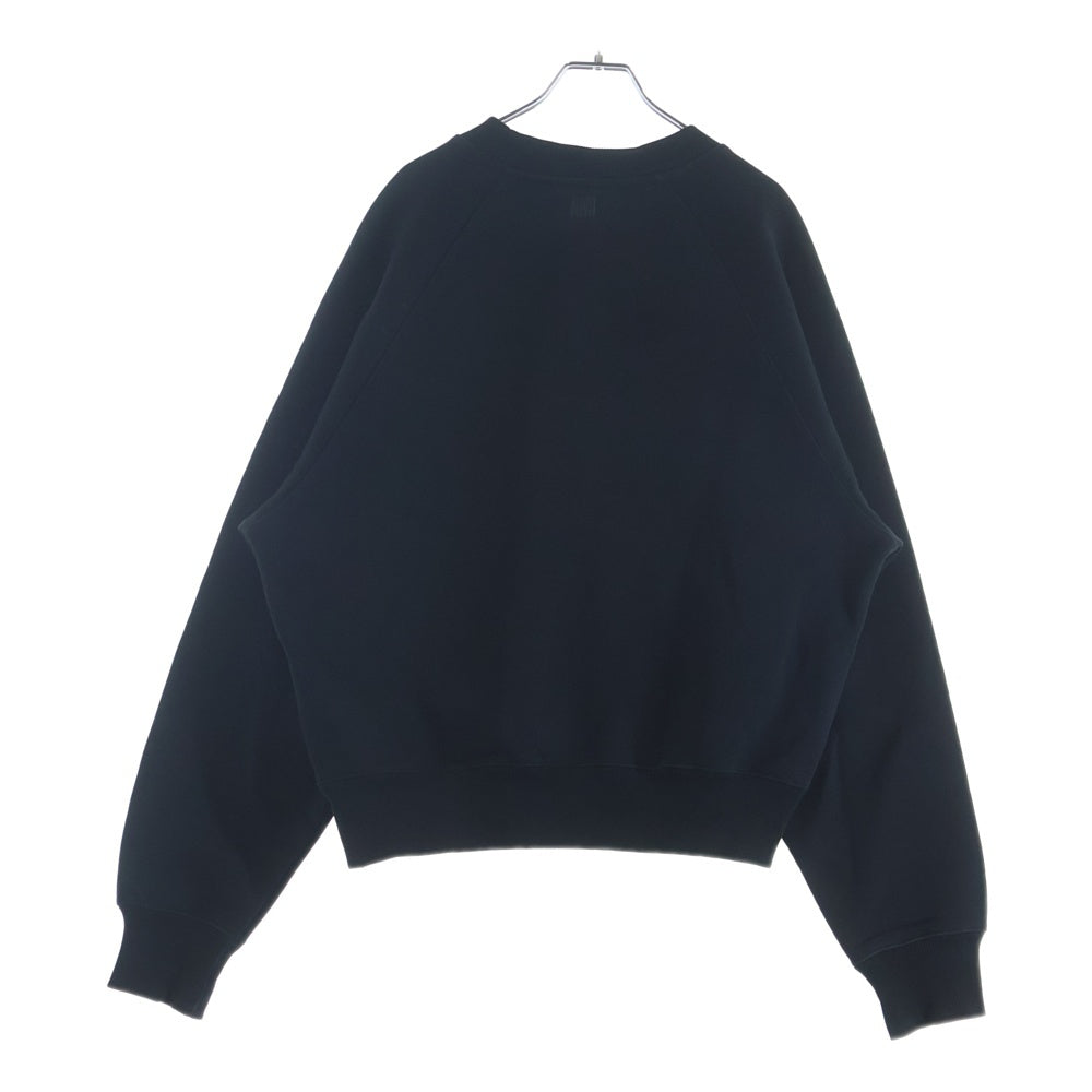 AMI Alexandre Mattiussi(アミアレクサンドルマテュッシ) Sweatshirt ロゴプリント クルーネックスウェットトレーナー ブラック USW010.747