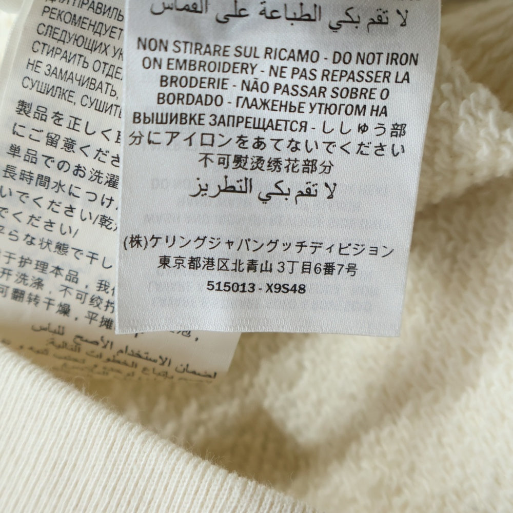 GUCCI(グッチ) Sweatshirt ラインストーン装飾 クルーネックスウェットトレーナー アイボリー 515013 X9S48