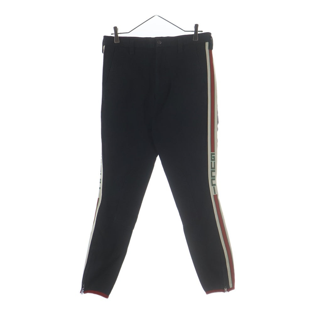 GUCCI(グッチ) 18SS Sideline Pants サイドライン ストレッチパンツ ブラック 495695 Z7576