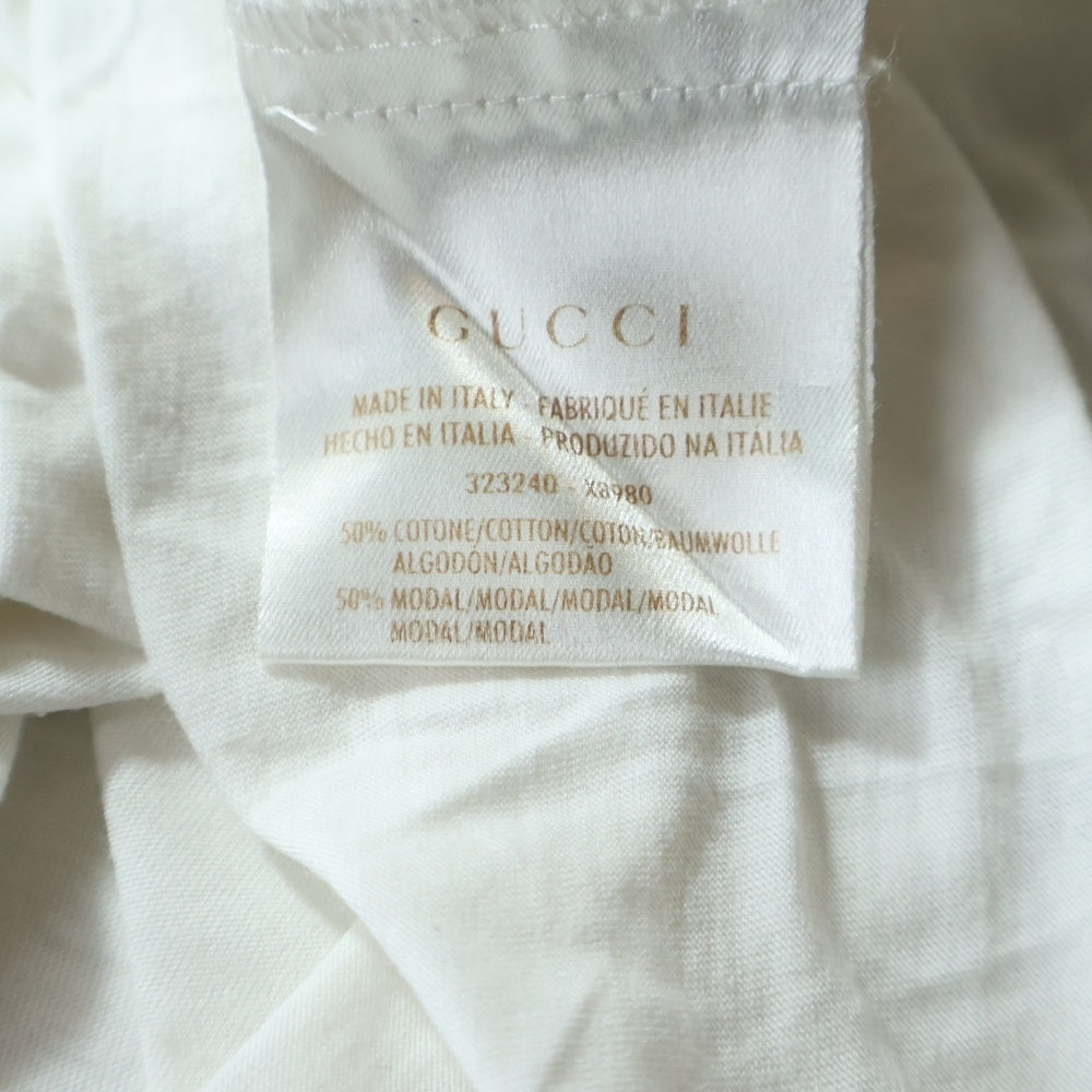 GUCCI(グッチ) T-Shirt インターロッキング ペイント半袖Tシャツ ホワイト 323240 X8980