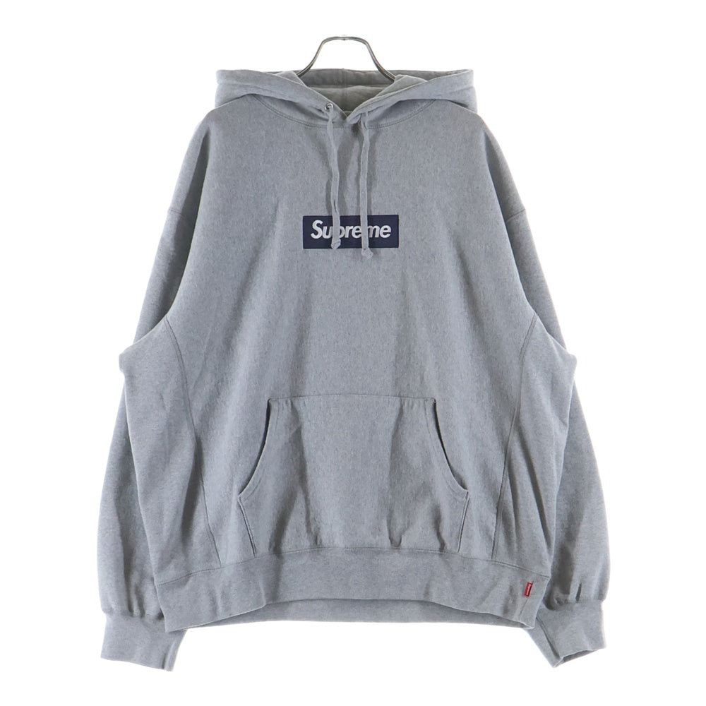 SUPREME(シュプリーム) 25AW BOX LOGO HOODED SWEATSHIRT ボックスロゴ プルオーバーパーカー グレー/ネイビー