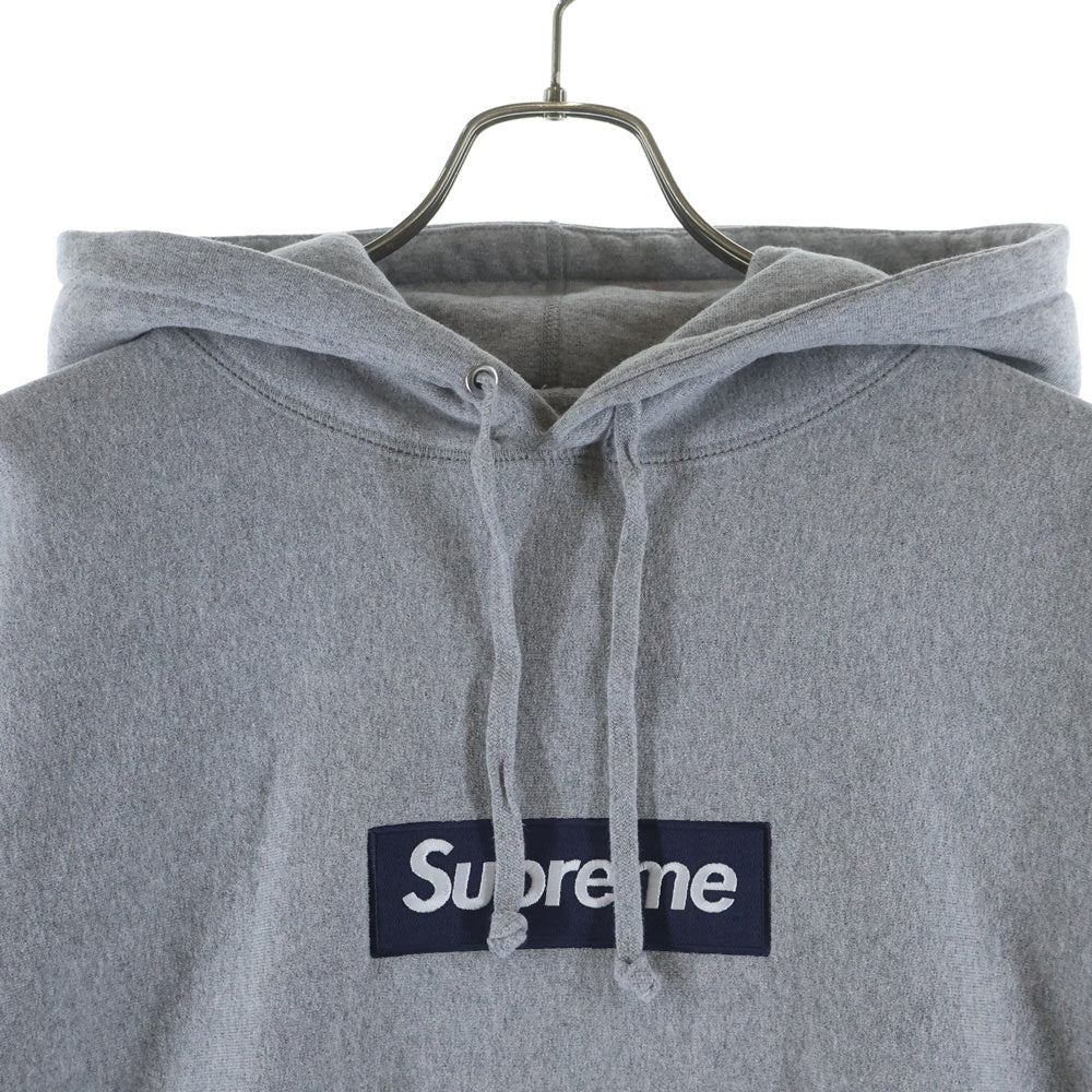 SUPREME(シュプリーム) 25AW BOX LOGO HOODED SWEATSHIRT ボックスロゴ プルオーバーパーカー グレー/ネイビー
