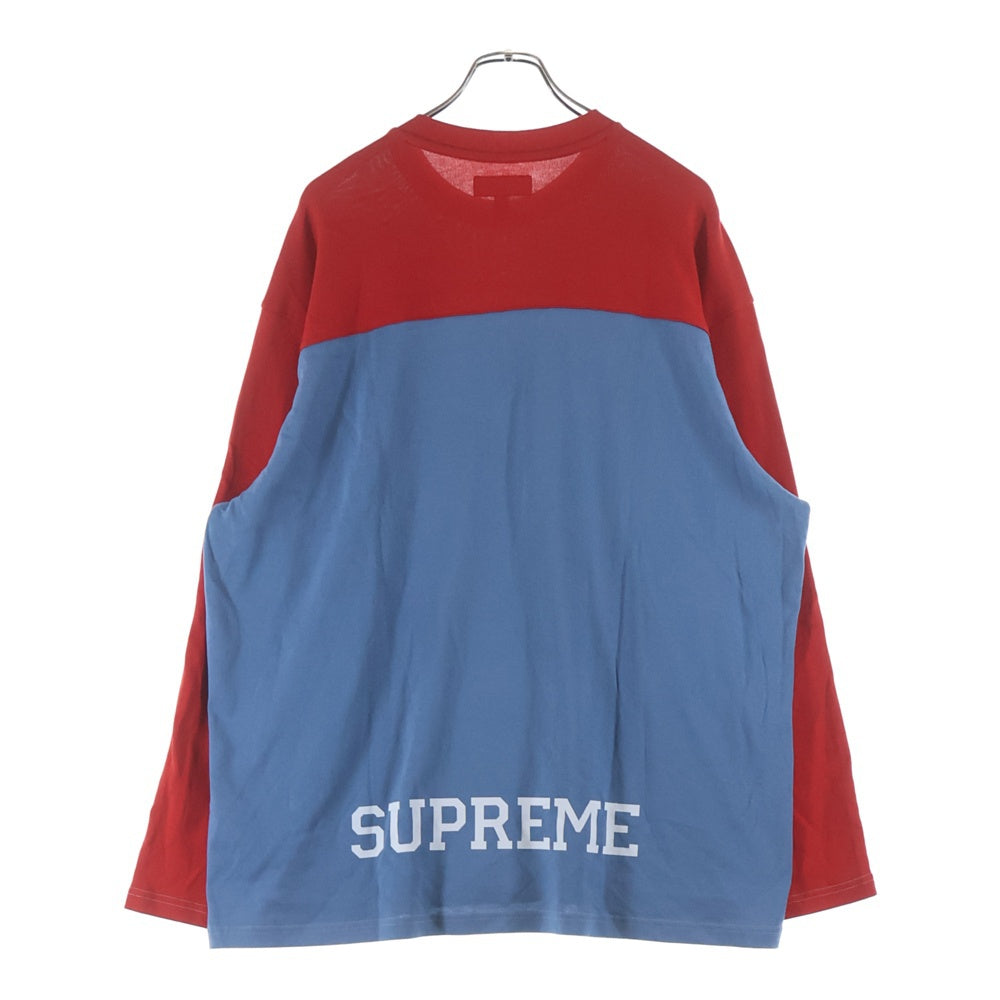 SUPREME(シュプリーム) 25AW Split L/S Football TOP スプリット フットボール ロングTシャツ カットソー レッド/グレー/ブルー