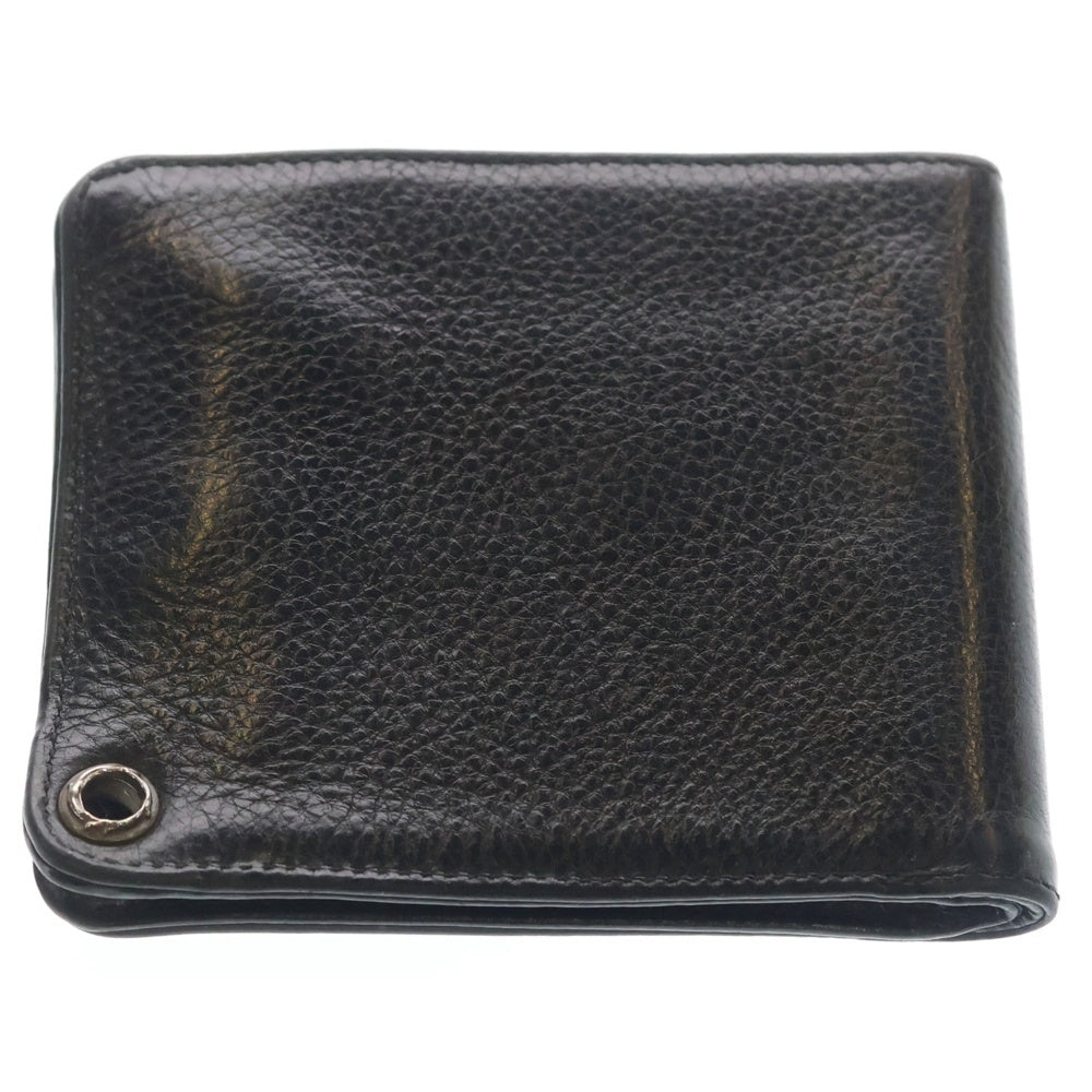 CHROME HEARTS(クロムハーツ) 1SNAP 1スナップ クロス ボールボタン レザーウォレット 財布 ブラック