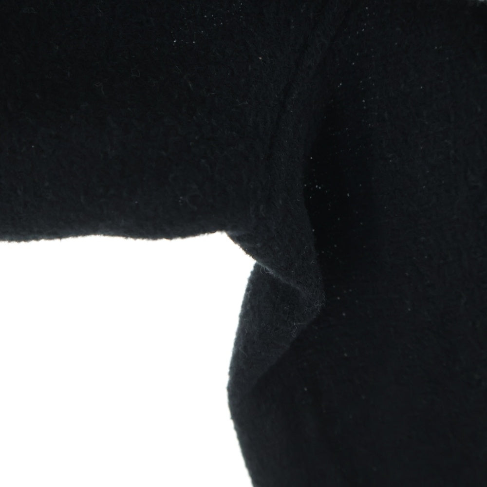 NO BRAND(ノーブランド) VeniceW(ヴェニス ダブル) Type-A Hub Hoodie 装飾 ジップアップニットパーカー フーディー ブラック