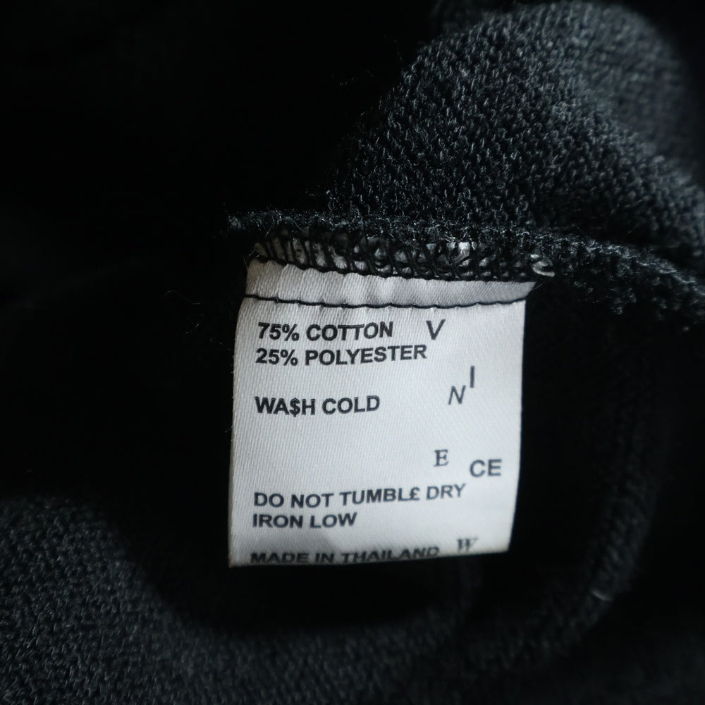 NO BRAND(ノーブランド) VeniceW(ヴェニス ダブル) Type-A Hub Hoodie 装飾 ジップアップニットパーカー フーディー ブラック