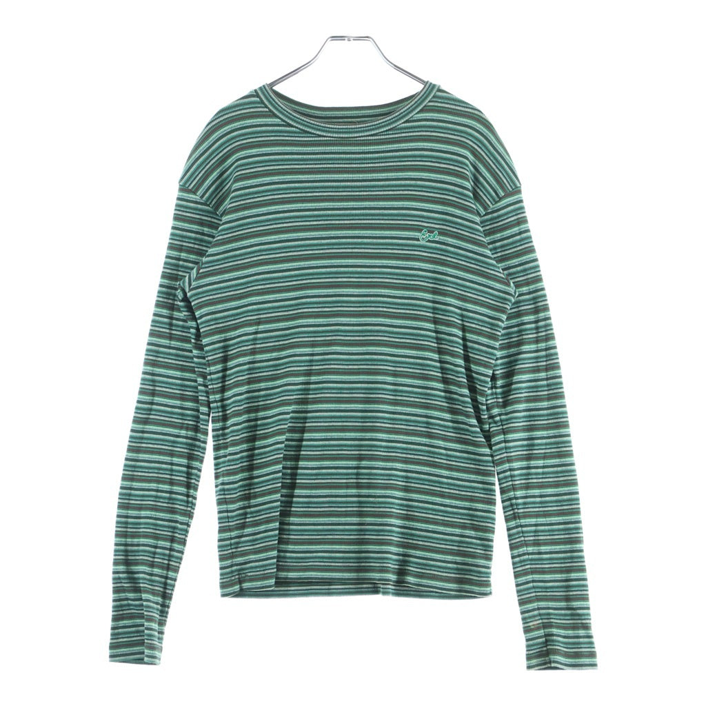 ERL(イーアールエル) Striped L/S T-Shirt ボーダー長袖Tシャツ ロンT グリーン