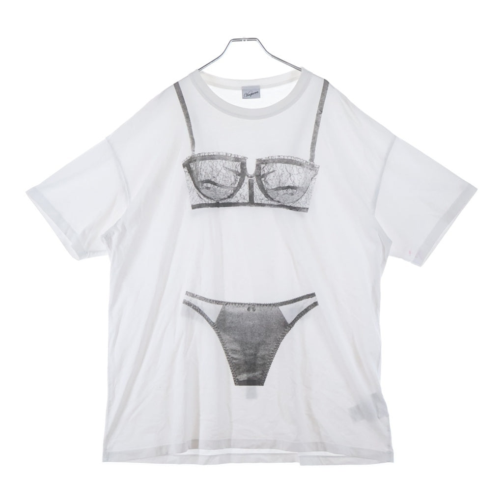 VAQUERA(ヴァケラ) Trompe L'Oeil Tall Tee トロンプルイユ 半袖Tシャツ ホワイト VAQ09T023