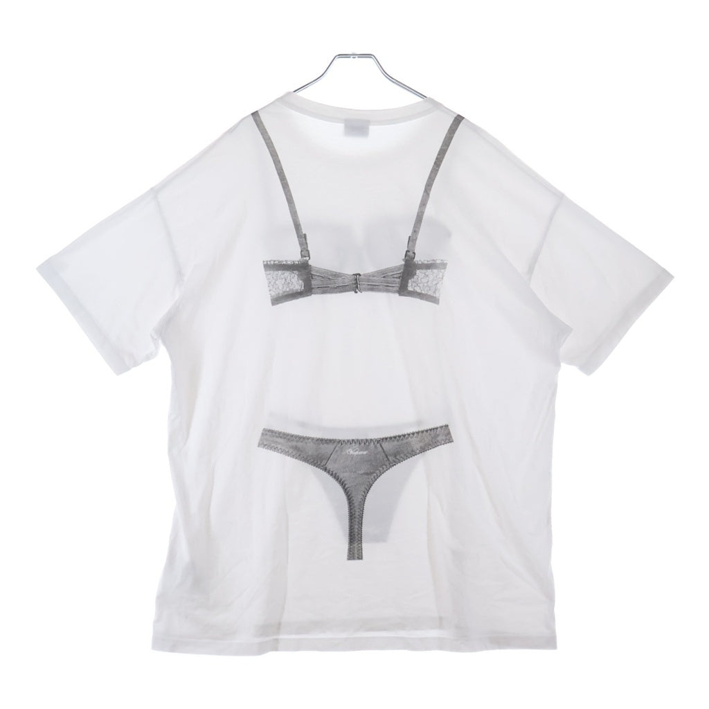 VAQUERA(ヴァケラ) Trompe L'Oeil Tall Tee トロンプルイユ 半袖Tシャツ ホワイト VAQ09T023