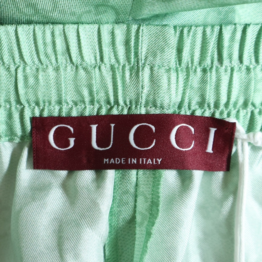 GUCCI(グッチ) Higuchi Yuko Silk Twill Half Pants 日本限定 ヒグチユウコ シルクハーフパンツ ショーツ グリーン 864048 ZAUTR