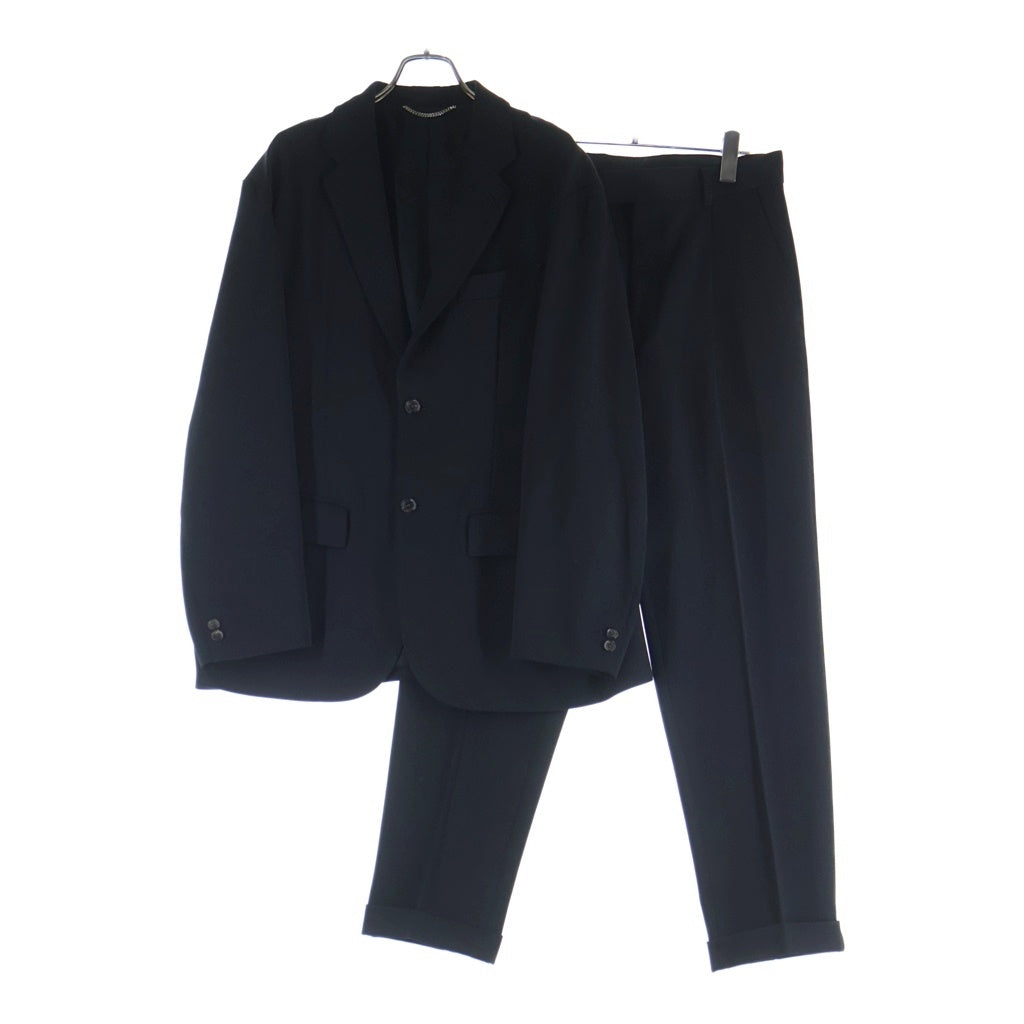 WACKO MARIA(ワコマリア) 24AW UNCONSTRUCTED JACKET PLEATED TROUSERS 24FWE-WMO-JK01 24FWE-WMP-TR01 2Bテーラードジャケット セットアップ ブラック