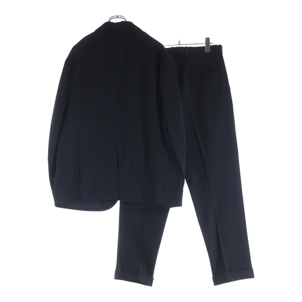WACKO MARIA(ワコマリア) 24AW UNCONSTRUCTED JACKET PLEATED TROUSERS 24FWE-WMO-JK01 24FWE-WMP-TR01 2Bテーラードジャケット セットアップ ブラック