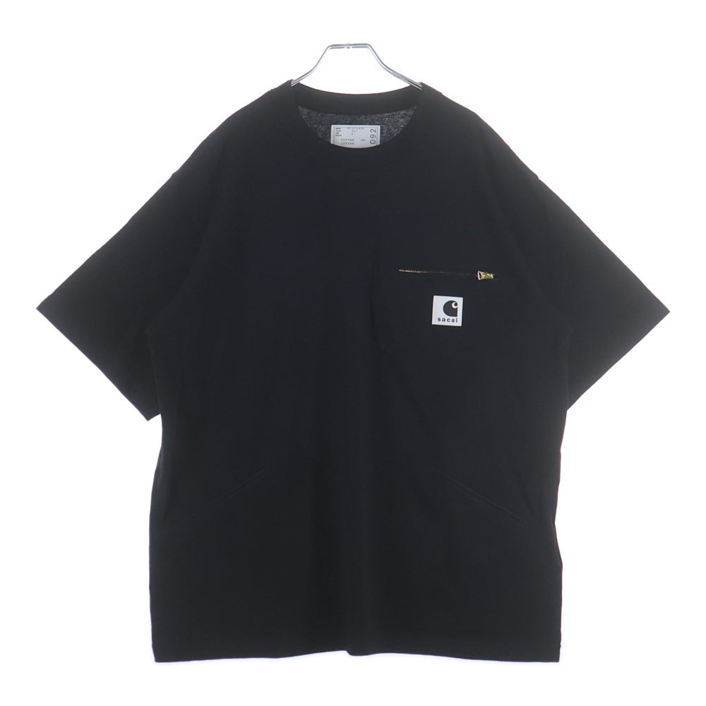 Sacai(サカイ) 26SS ×Carhartt WIP T-Shirt カーハート 半袖Tシャツ ブラック 26-01092S