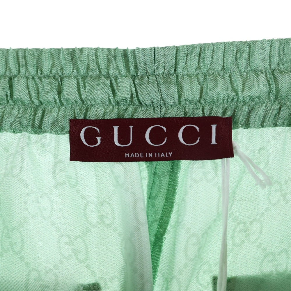 GUCCI(グッチ) Higuchi Yuko Silk Twill Half Pants 日本限定 ヒグチユウコ シルクハーフパンツ ショーツ グリーン 864050 ZAUTT