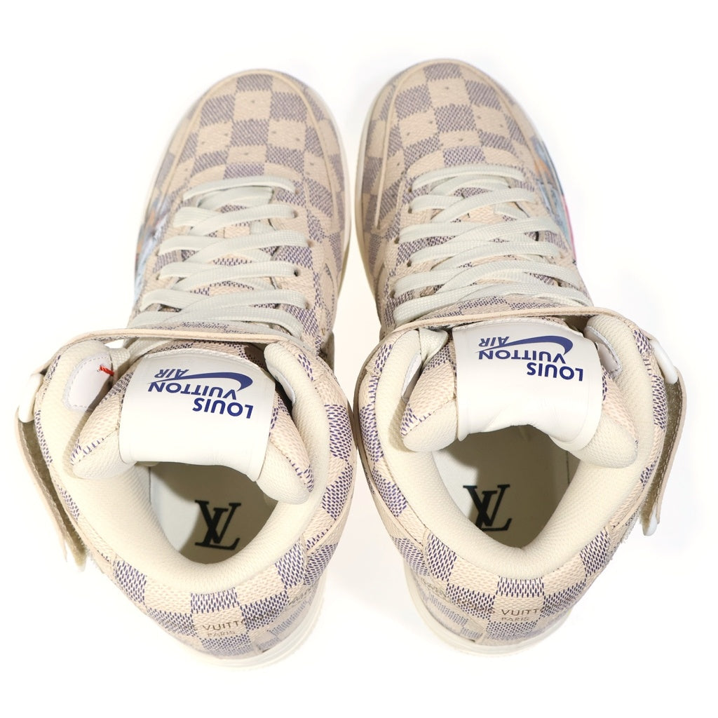 LOUIS VUITTON(ルイヴィトン) ×AIR FORCE1 MID ナイキ エアフォース1 ミッドカットスニーカー ダミエアズール グラフィティ マルチカラー