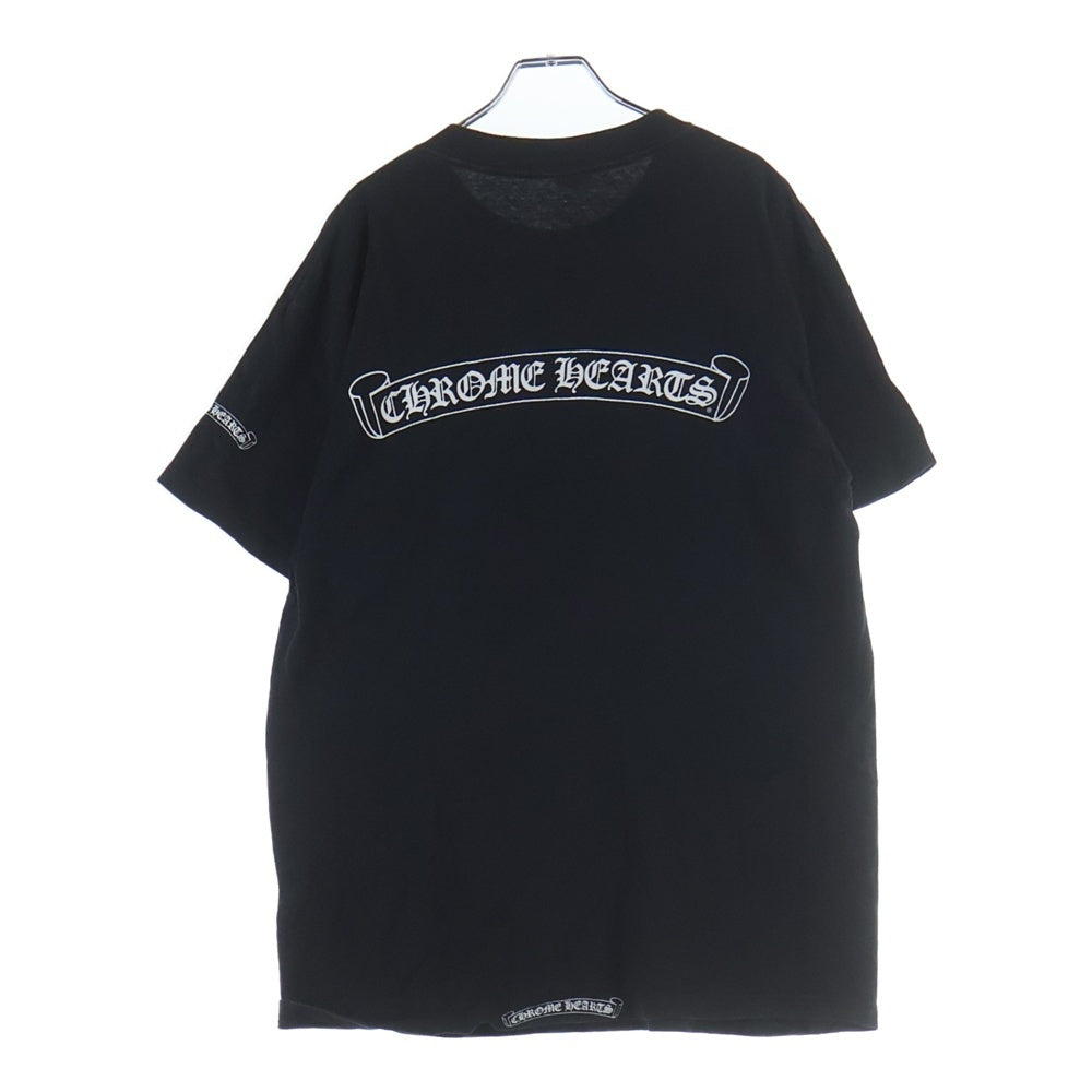 CHROME HEARTS(クロムハーツ) OLD CH T-SHIRT ネックロゴ ダガープリント 半袖Tシャツ ブラック