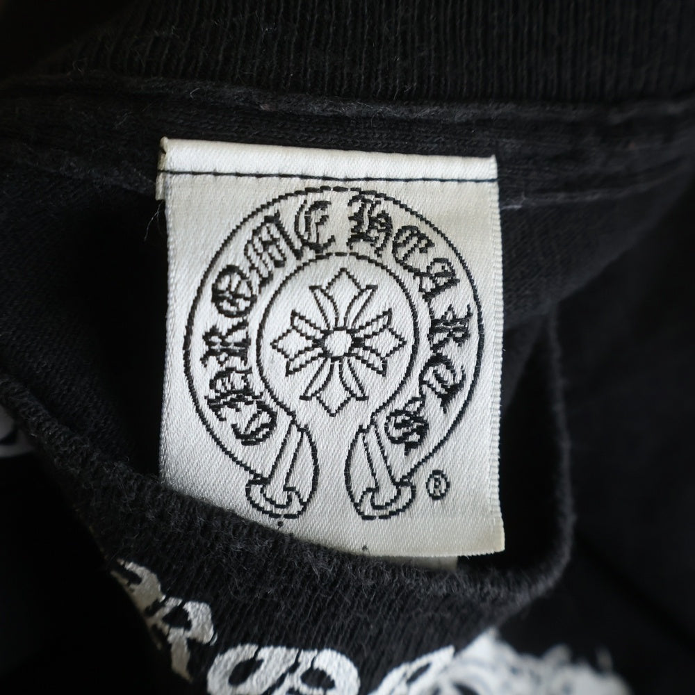 CHROME HEARTS(クロムハーツ) OLD CH T-SHIRT ネックロゴ ダガープリント 半袖Tシャツ ブラック