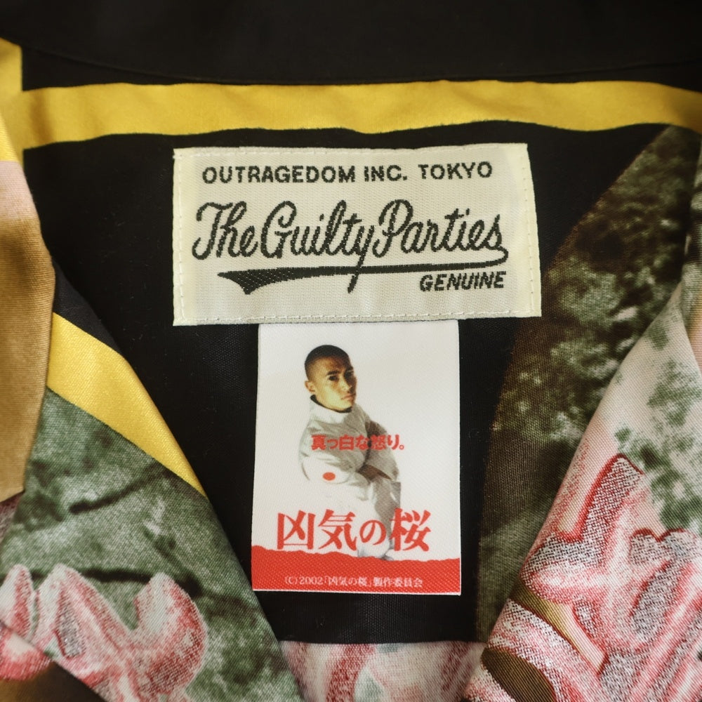 WACKO MARIA(ワコマリア) 凶気の桜 HAWAIIAN SHIRT S/S 半袖開襟シャツ アロハシャツ ブラック