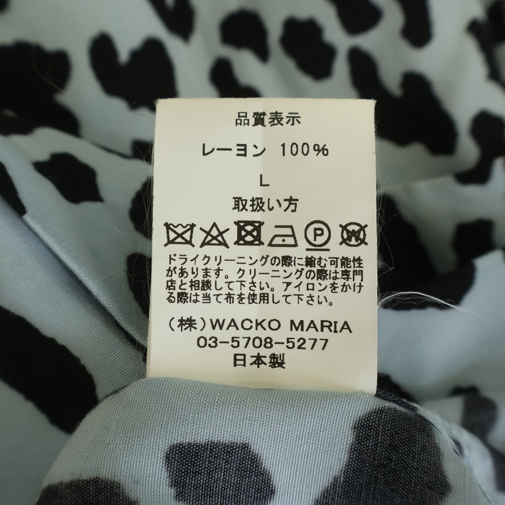 WACKO MARIA(ワコマリア) LEOPARD HAWAIIAN SHIRT レオパード 半袖開襟シャツ アロハシャツ ブルー