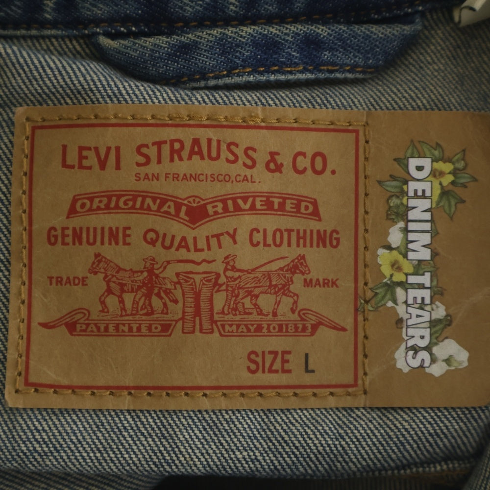 DENIM TEARS(デニムティアーズ) ×Levi's TYPE-2 ALL OVER WREATH DENIM JACKET リーバイス 花柄デニムジャケット Gジャン インディゴ PC9-A2318-0004