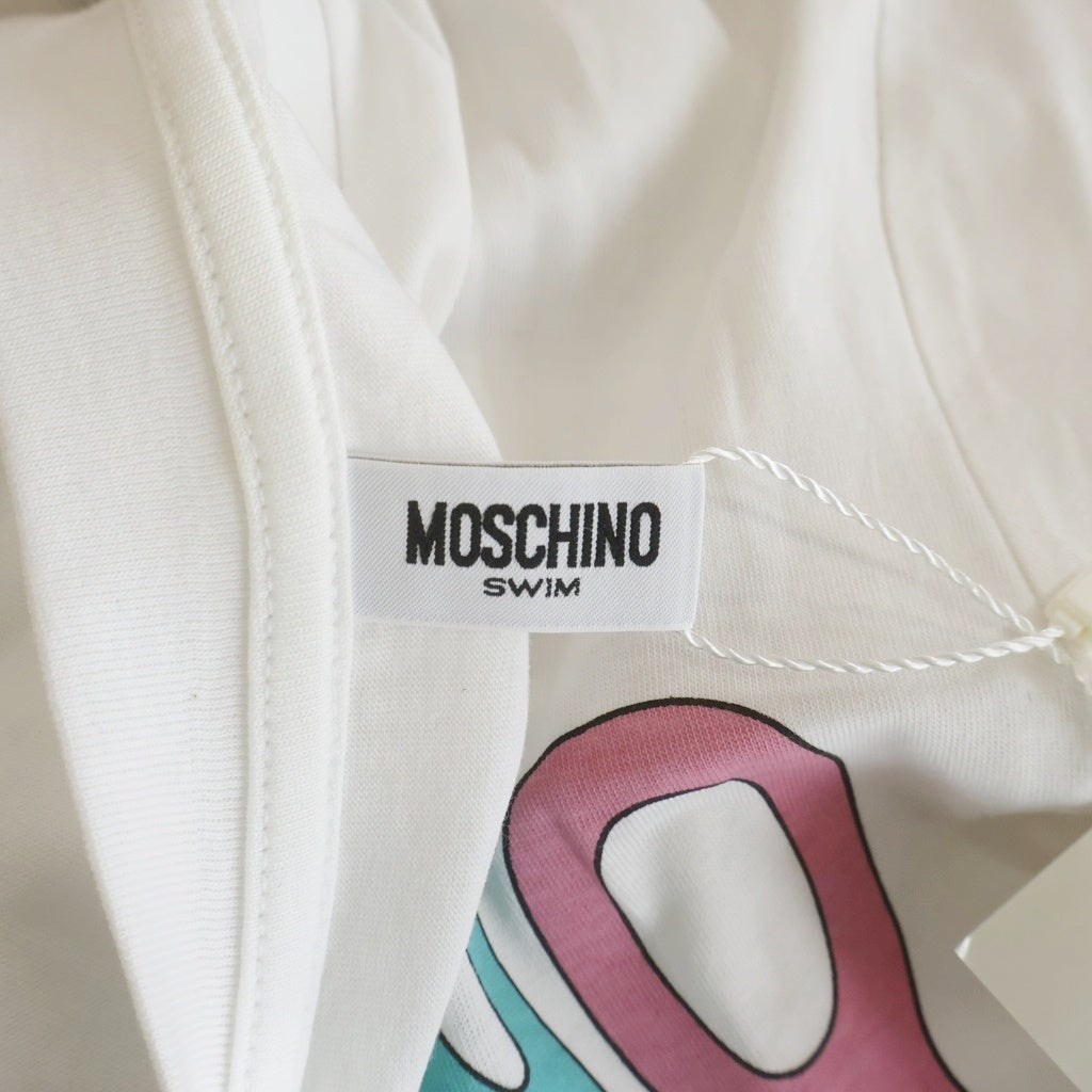 MOSCHINO(モスキーノ) T-Shirt フロントロゴ 半袖Tシャツ ホワイト A1909